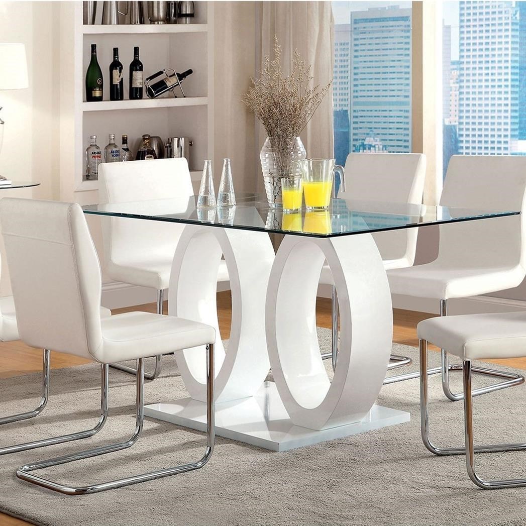 Formal glass dining table deals